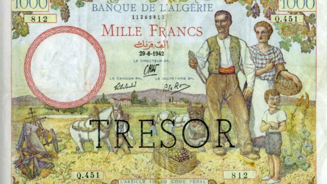 1000 francs Algérie type 1943