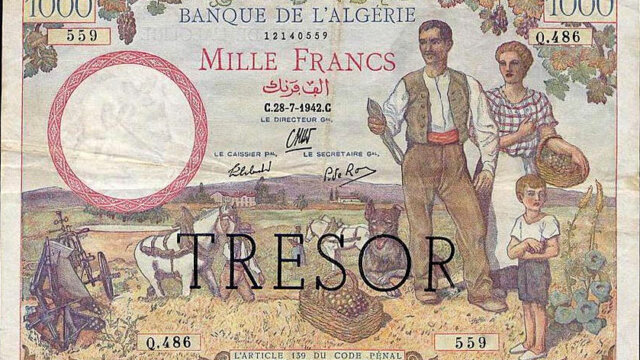 1000 francs Algérie type 1943