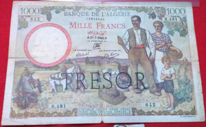 1000 francs Algérie type 1943