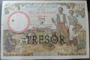 1000 francs Algérie type 1943