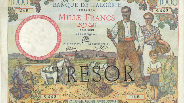 1000 francs Algérie type 1943