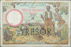 1000 francs Algérie type 1943