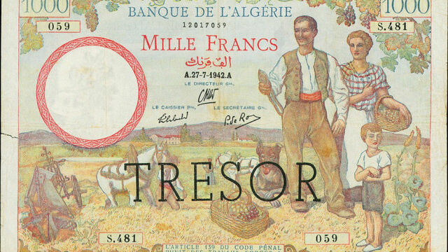 1000 francs Algérie type 1943