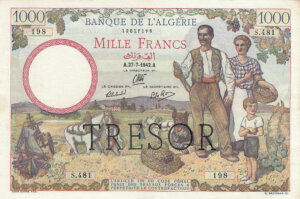 1000 francs Algérie type 1943