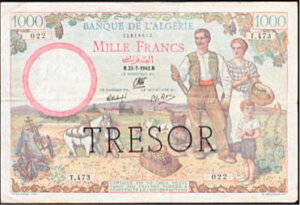 1000 francs Algérie type 1943