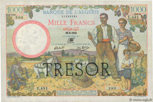 1000 francs Algérie type 1943