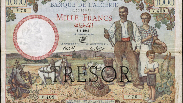 1000 francs Algérie type 1943