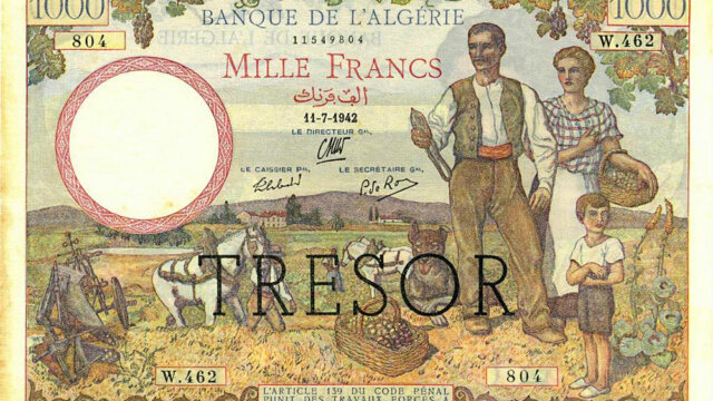 1000 francs Algérie type 1943