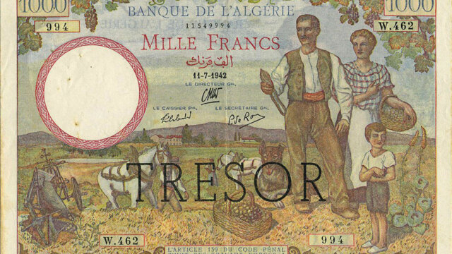 1000 francs Algérie type 1943