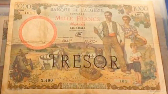 1000 francs Algérie type 1943