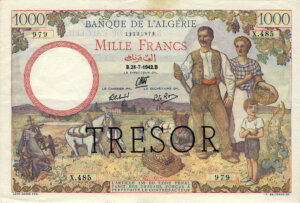 1000 francs Algérie type 1943