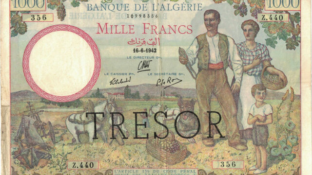 1000 francs Algérie type 1943