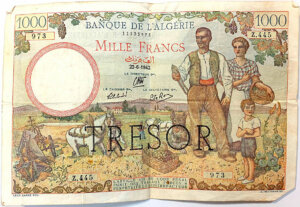 1000 francs Algérie type 1943