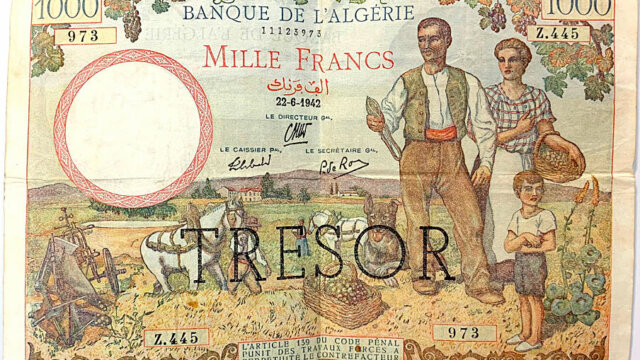 1000 francs Algérie type 1943