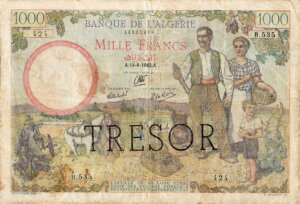 1000 francs Algérie type 1943