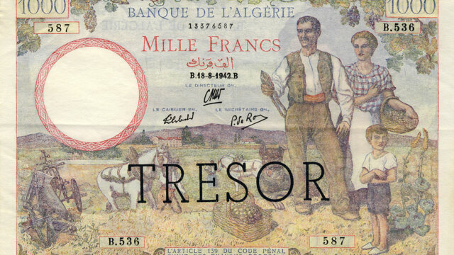 1000 francs Algérie type 1943