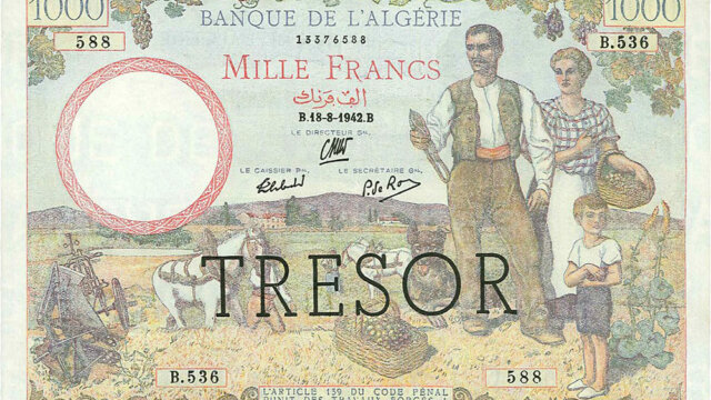 1000 francs Algérie type 1943