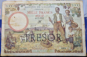 1000 francs Algérie type 1943