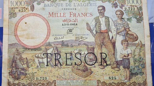 1000 francs Algérie type 1943