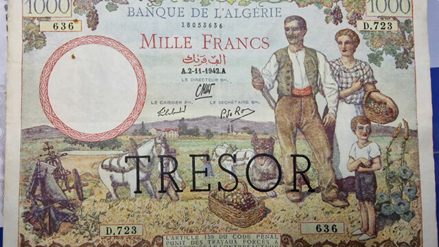 1000 francs Algérie type 1943