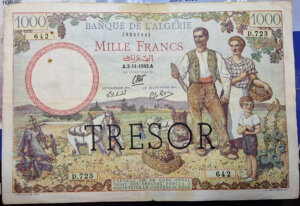 1000 francs Algérie type 1943