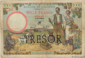 1000 francs Algérie type 1943