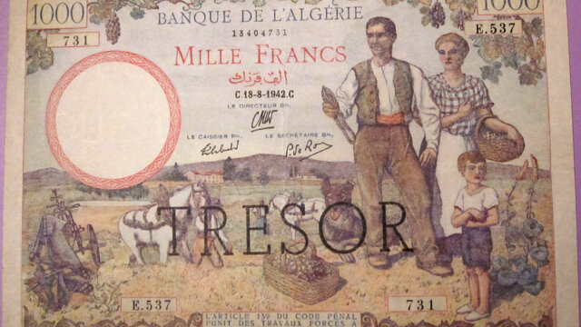 1000 francs Algérie type 1943