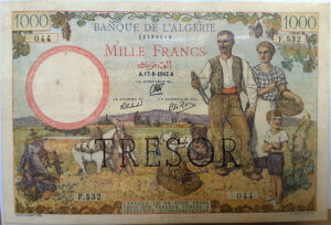 1000 francs Algérie type 1943