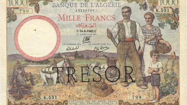 1000 francs Algérie type 1943