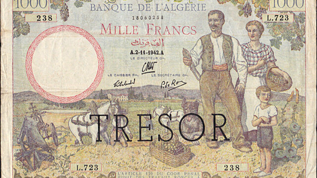 1000 francs Algérie type 1943