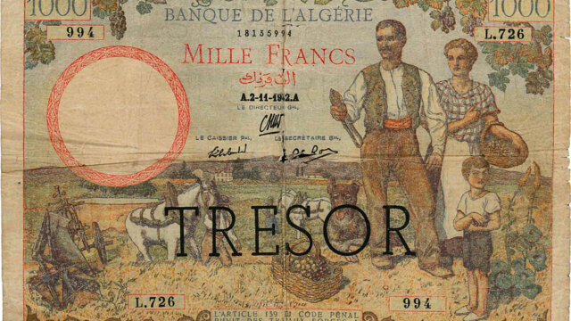 1000 francs Algérie type 1943