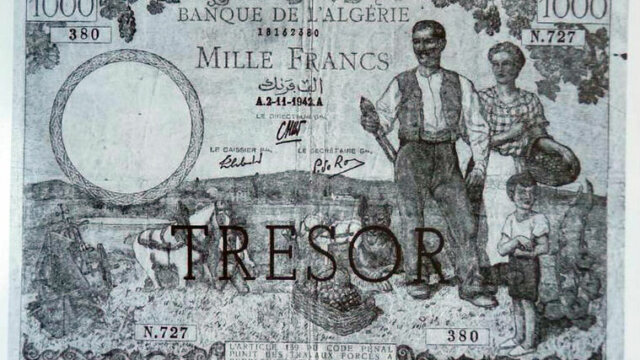 1000 francs Algérie type 1943