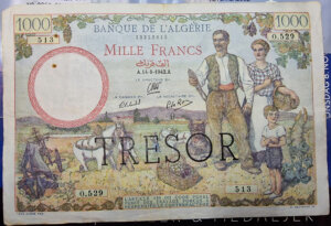 1000 francs Algérie type 1943