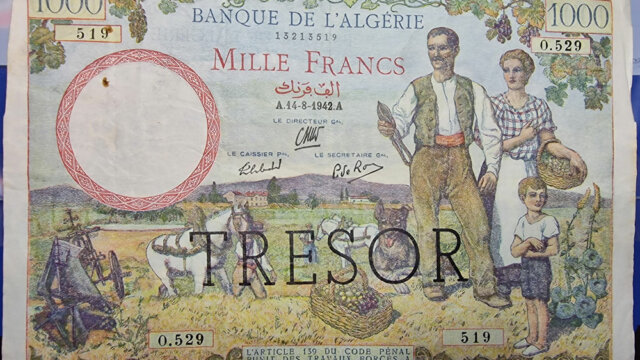 1000 francs Algérie type 1943