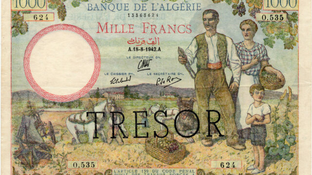 1000 francs Algérie type 1943