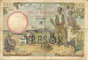 1000 francs Algérie type 1943