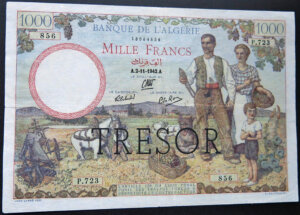 1000 francs Algérie type 1943