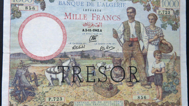 1000 francs Algérie type 1943