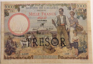 1000 francs Algérie type 1943