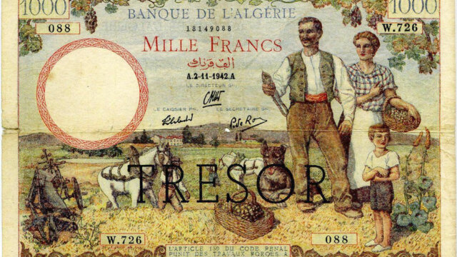 1000 francs Algérie type 1943