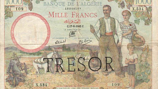 1000 francs Algérie type 1943