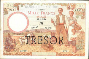 1000 francs Algérie type 1943