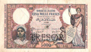 5000 francs Algérie type 1943