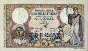 5000 francs Algérie type 1943