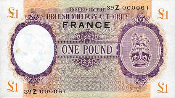 1 Pound British Military Authority type 1944