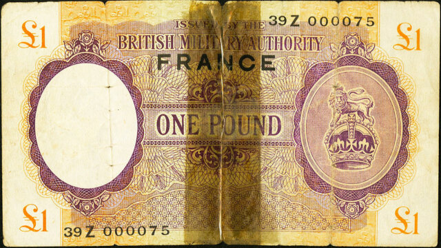 1 Pound British Military Authority type 1944