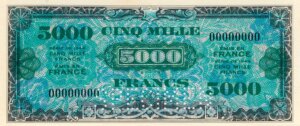 5000 francs Drapeau type 1944