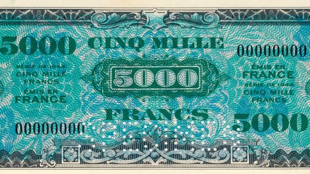 5000 francs Drapeau type 1944