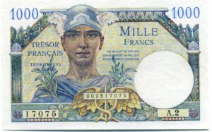 1000 francs Trésor Français type 1947