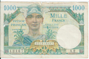 1000 francs Trésor Français type 1947